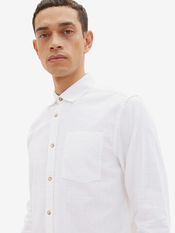 TOM TAILOR Regular fit Button Up Shirt in White