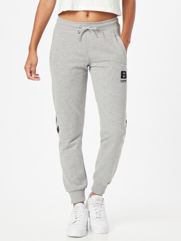 Hummel Tapered Sporthose 'Alula' in Grau: Vorderseite