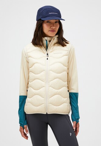 Gilet de sport PEAK PERFORMANCE en beige : devant