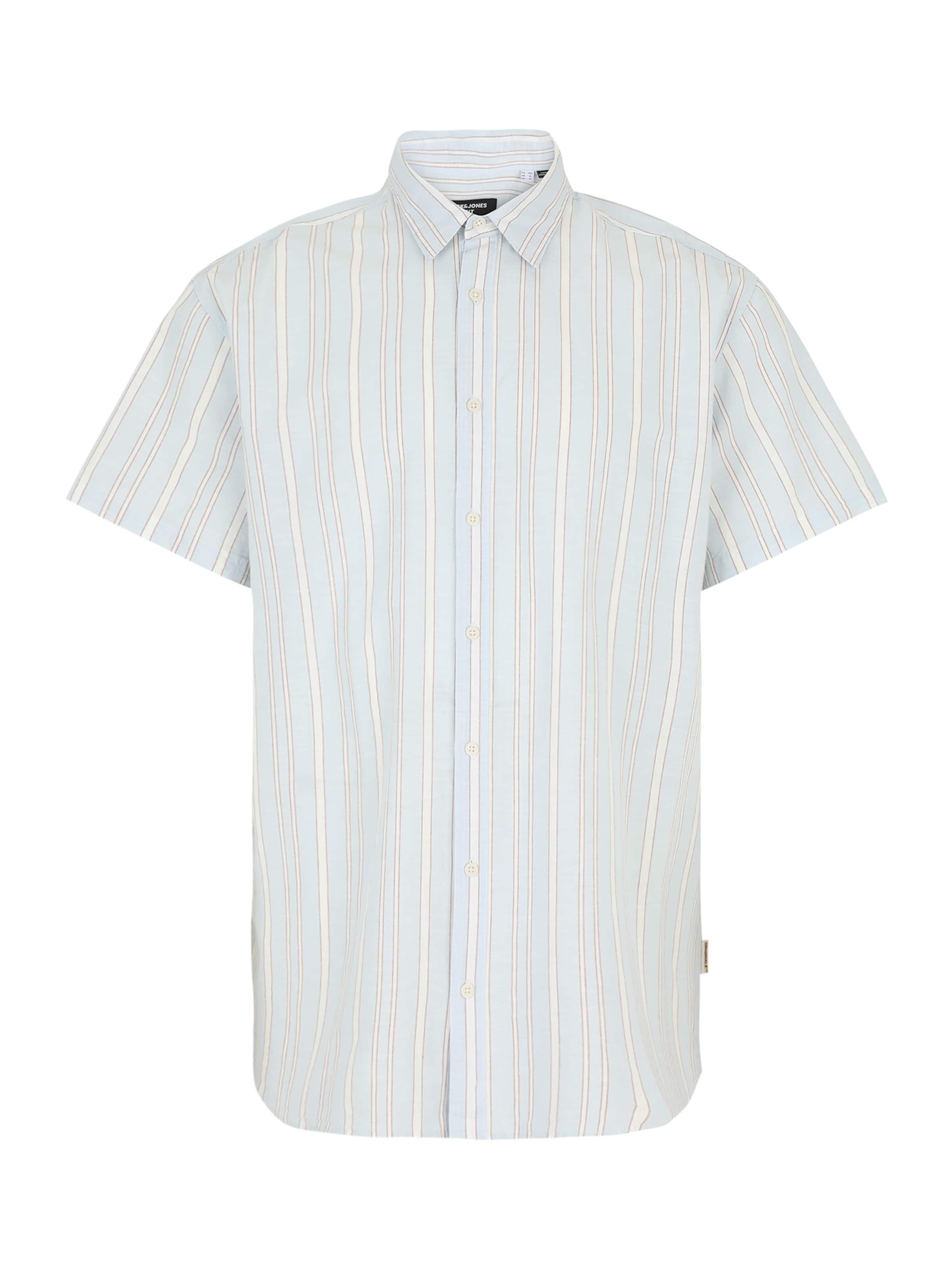 Jack & Jones Plus Comfort Fit Skjorta 'JORJOSHUA CANGGU' i blå: framsida