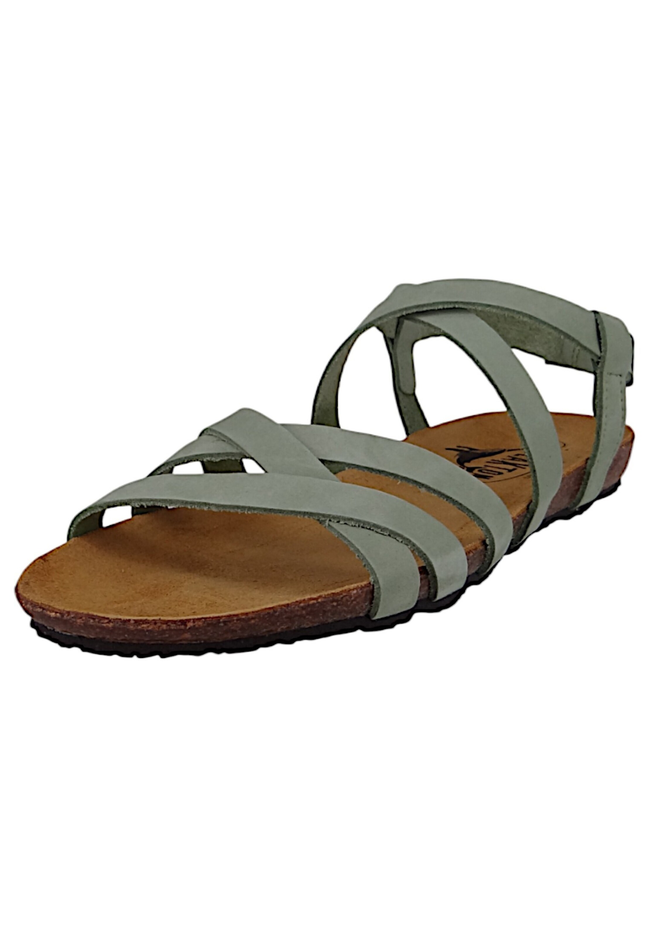 Sandales à lanières Plakton en vert : devant