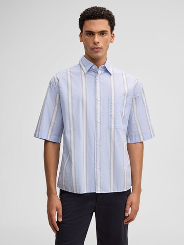 STRELLSON Comfort fit Button Up Shirt 'Nelson' in Blue: front