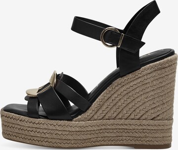 TAMARIS Sandal i svart