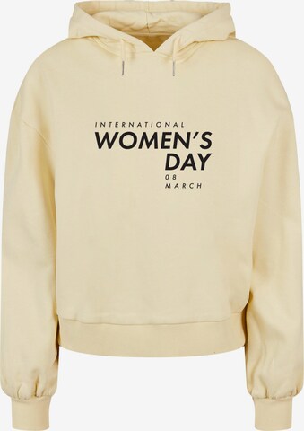 Merchcode Sweatshirt 'WD - International Women's Day 3' in Yellow: front