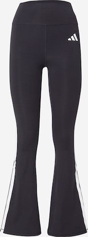 ADIDAS PERFORMANCEFlared/zvonoliki kroj Sportske hlače - crna boja: prednji dio
