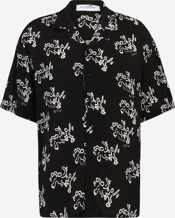 Vertere Berlin Comfort fit Button Up Shirt 'BOOGIE' in Black: front