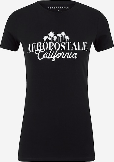 AÉROPOSTALE Camisa em preto / branco, Vista do produto