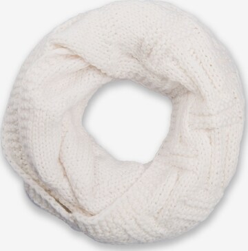 styleBREAKER Schlauchschal 'Strick Loop mit Gitter und Rippenmuster' in Beige: Vorderseite