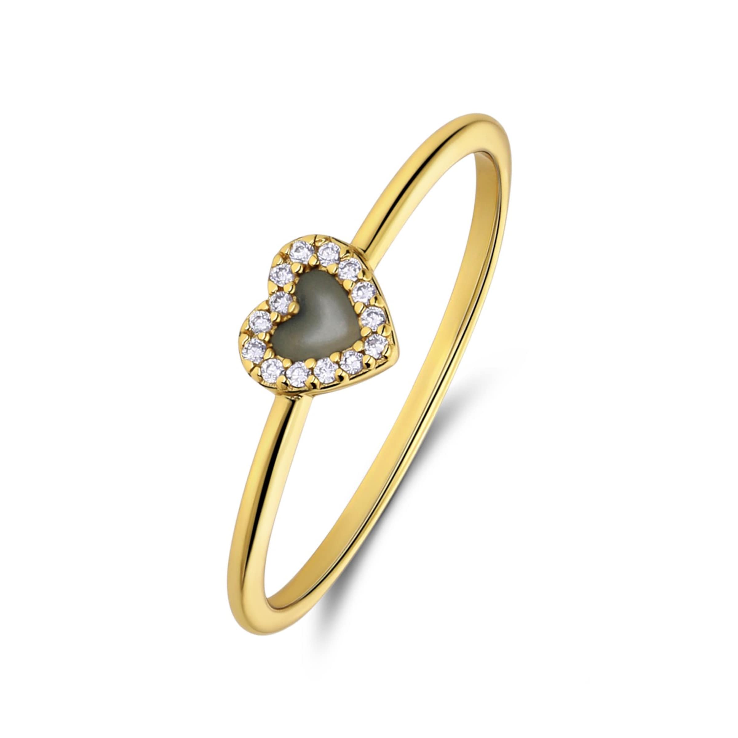 Lucardi Ring 'Gemstone' in Gold: front