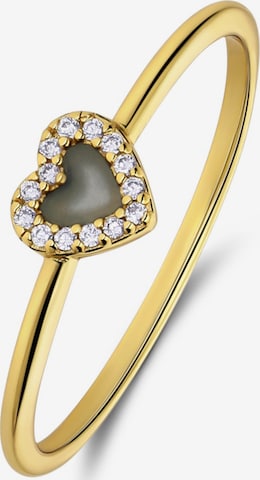 Lucardi Ring 'Gemstone' in Goud: voorkant