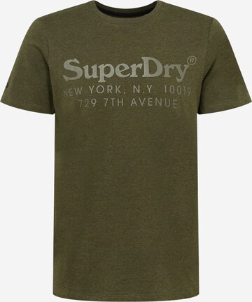 Superdry - Camiseta en verde: frente