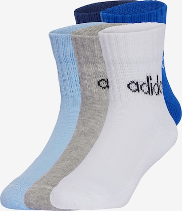 ADIDAS PERFORMANCE Athletic Socks 'Linear Ankle 5 Pairs Kids' in Blue: front
