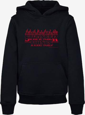 ABSOLUTE CULT Sweatshirt 'Stranger Things - Flames' in Black: front