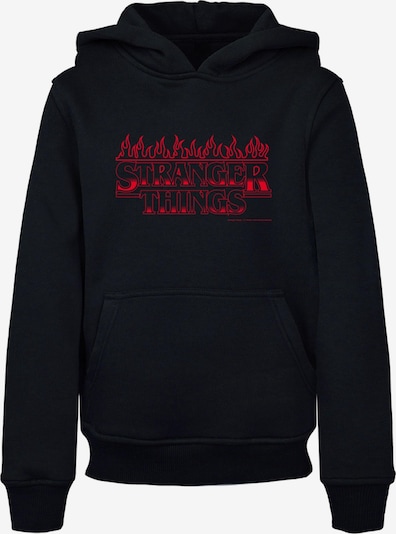 ABSOLUTE CULT Sweatshirt 'Stranger Things - Flames' in Fire red / Black, Item view