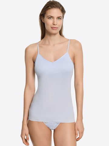 Hanro - Top ' Cotton Seamless Padded ' en azul: frente