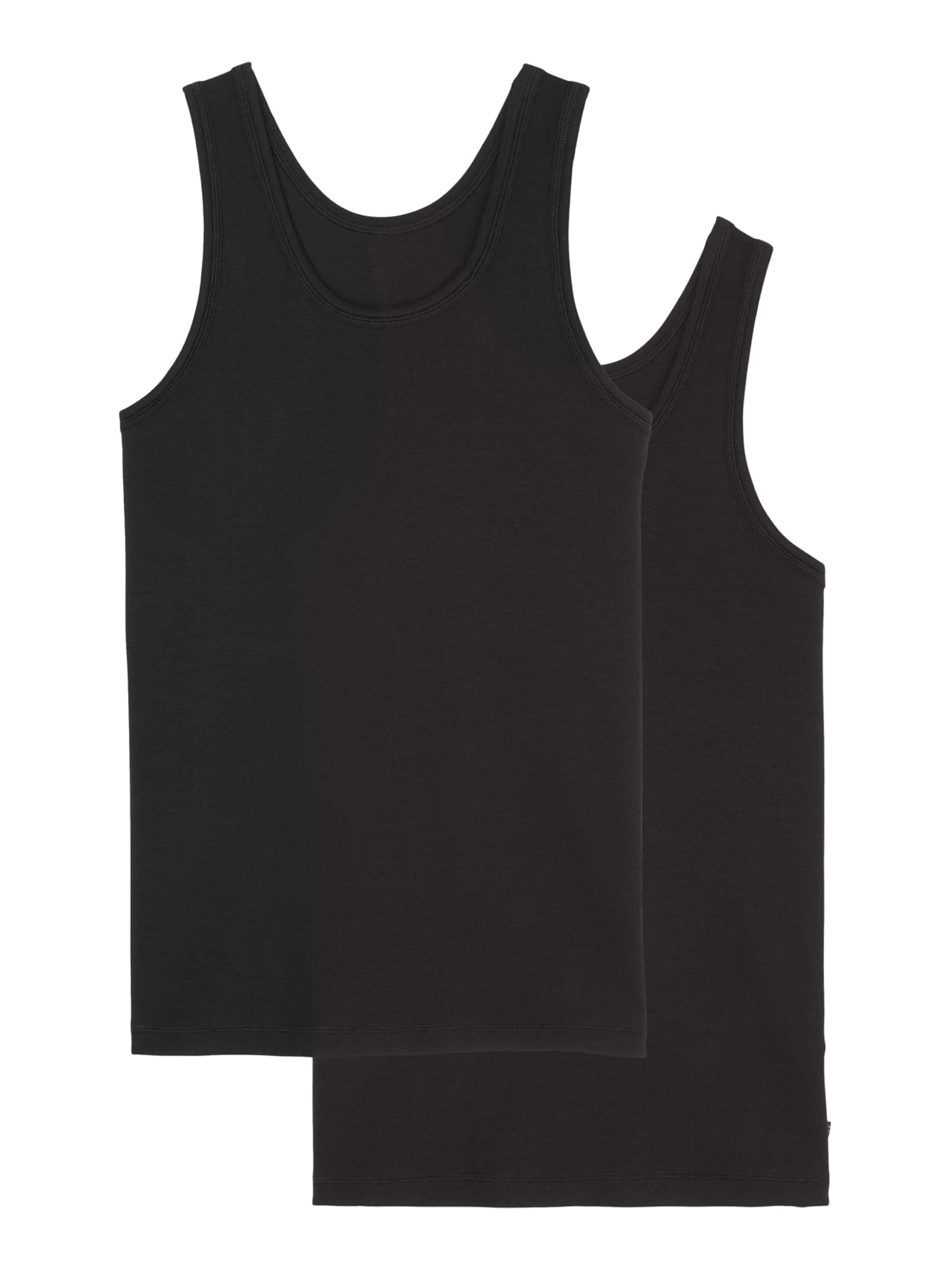 Marc O'Polo - Camiseta térmica ' Iconic Rib ' en negro: frente