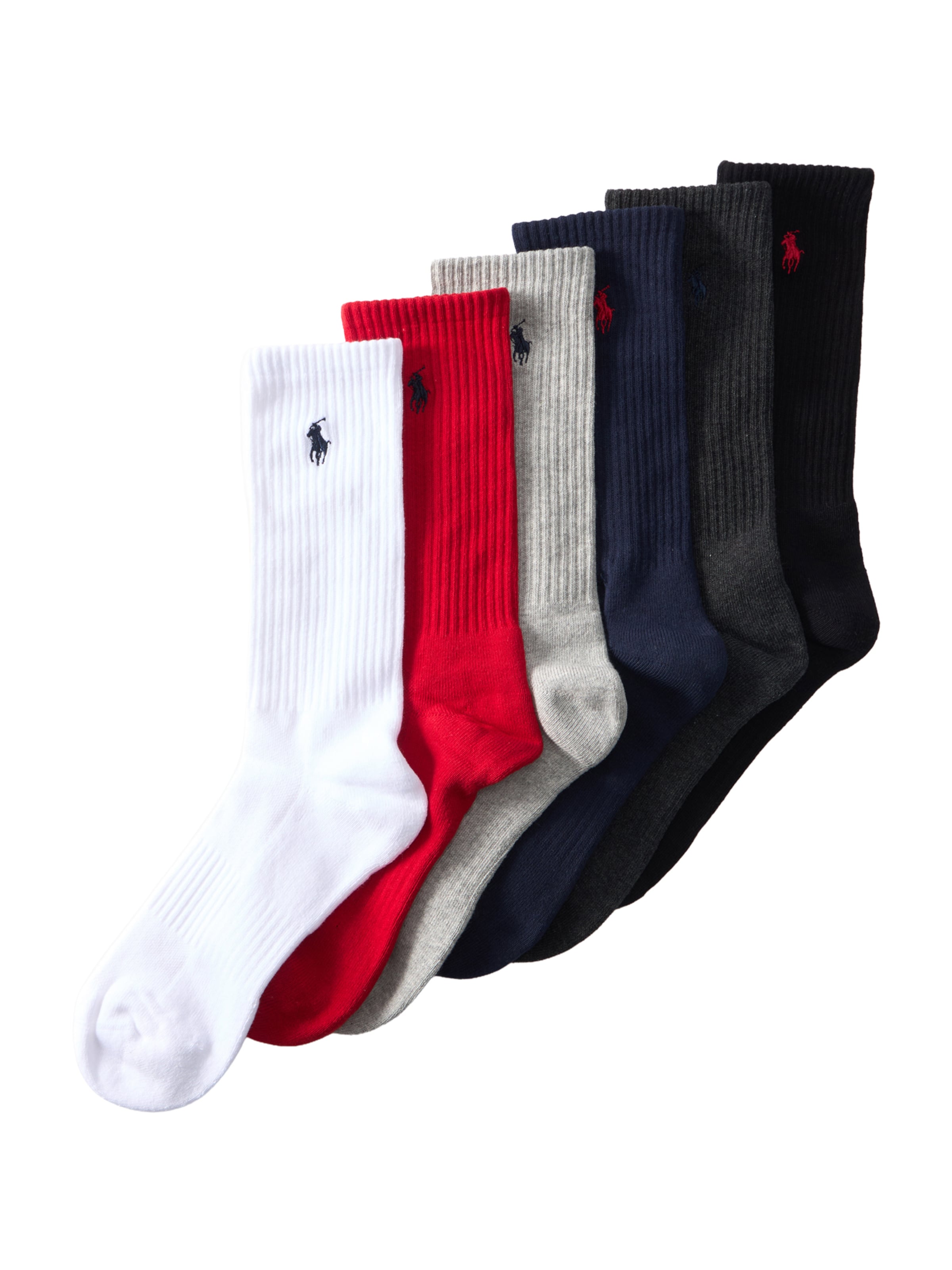Polo Ralph Lauren Chaussettes en 44-46,5 en bleu nuit / anthracite / gris chiné / rouge / noir / blanc, Vue avec produit