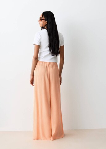 MANGO TEEN Wide leg Pants 'Mist2' in Orange