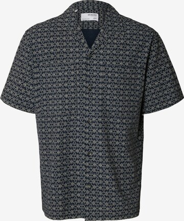 SELECTED HOMME Comfort fit Button Up Shirt in Blue: front