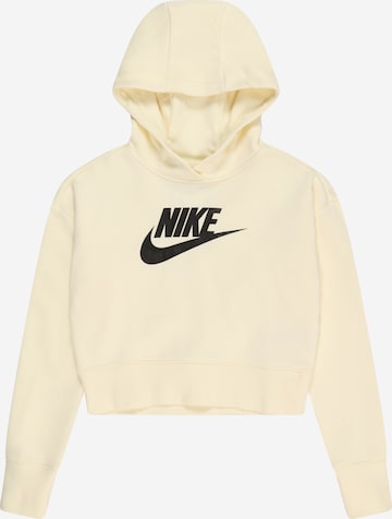 Nike Sportswear Athletic Sweatshirt in Yellow: front
