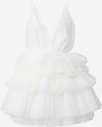 Robe de cocktail True Decadence en blanc : devant