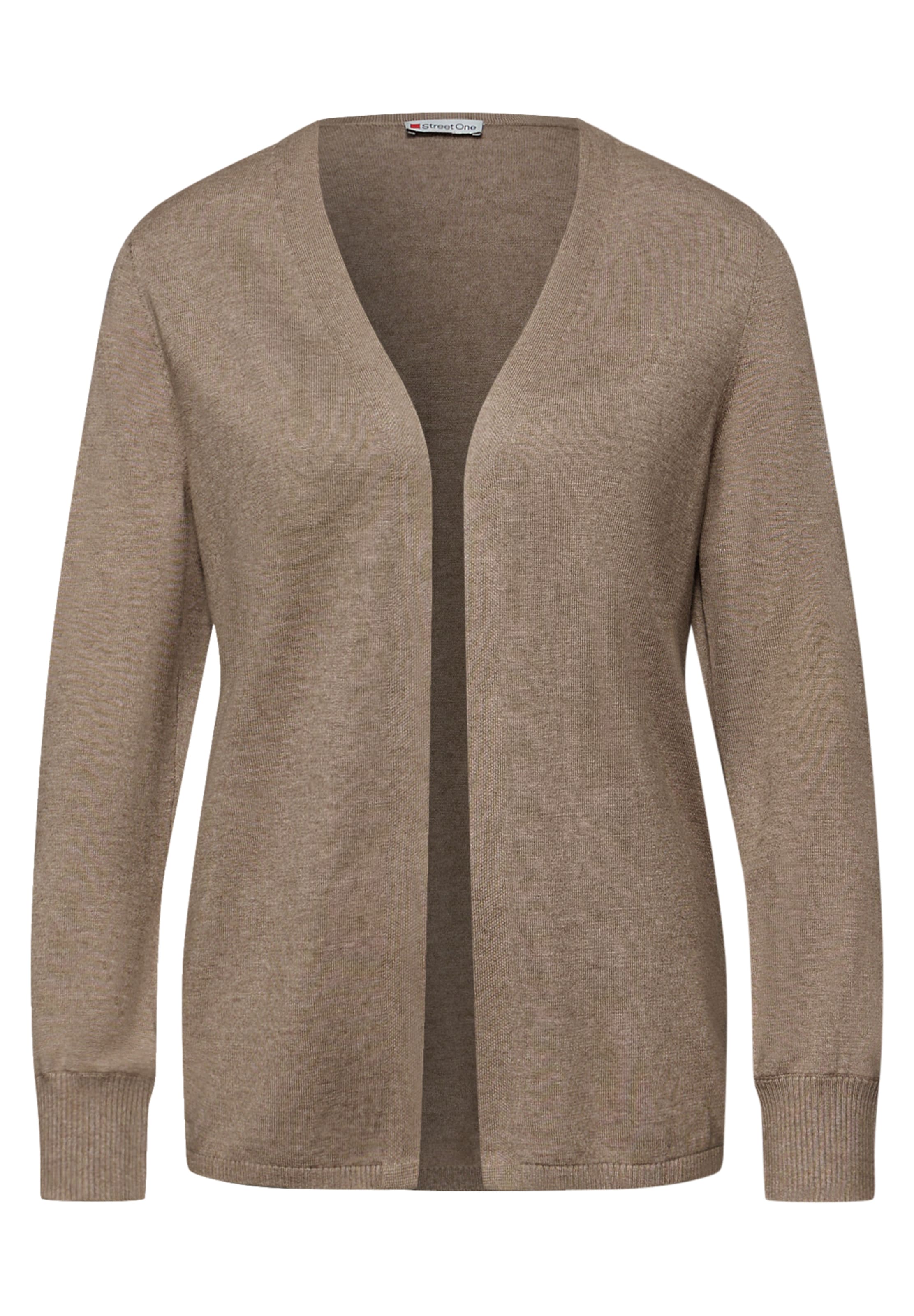 STREET ONE Knit Cardigan in Brown: front