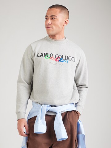 Carlo Colucci Μπλούζα φούτερ σε γκρι: μπροστά
