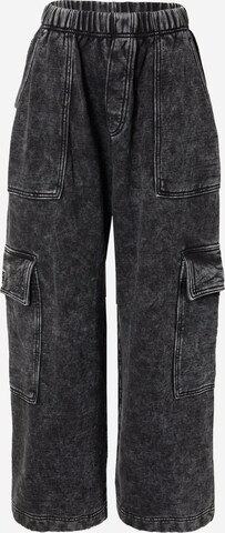 Wide Leg Pantalon cargo WEEKDAY en noir : devant