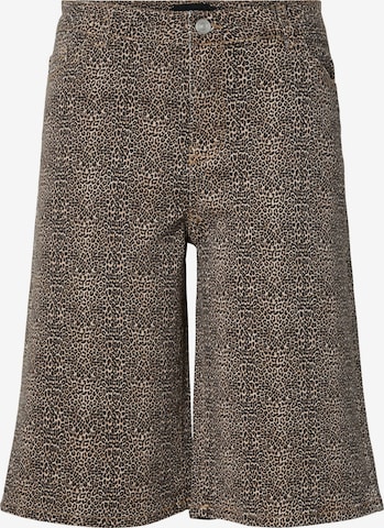 PIECES regular Bukser 'PCSalume' i brun: forside