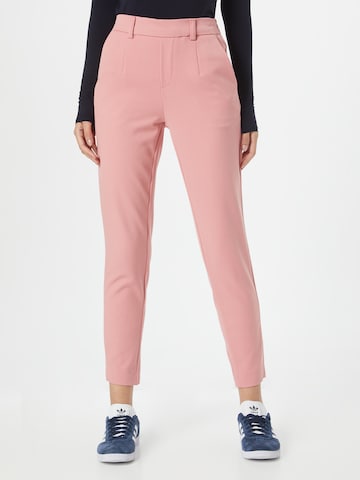 OBJECT Liibuv Voltidega püksid 'LISA', värv roosa: eest vaates