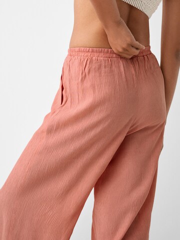 Bershka Wide leg Trousers in Pink