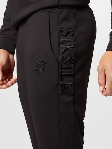 SikSilk Zúžený Kalhoty – černá