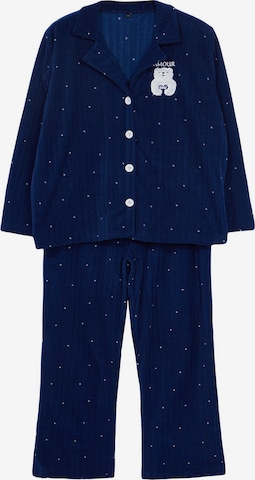 mėlyna Trendyol Curve Pižama: priekis