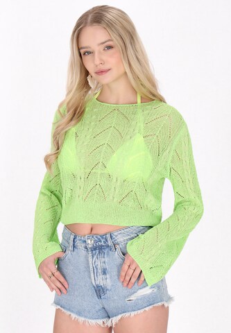 Pull-over 'Fashion Look' IZIA en vert : devant