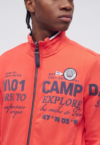 CAMP DAVID Sweatjakke i orange