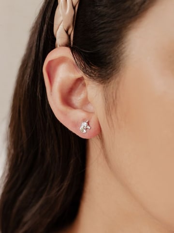 Hey Happiness - Pendientes 'Unicorn Charm' en plata