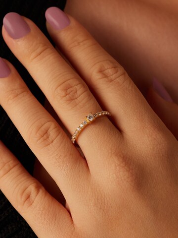 Lucardi Ring 'Statement' in Goud: voorkant