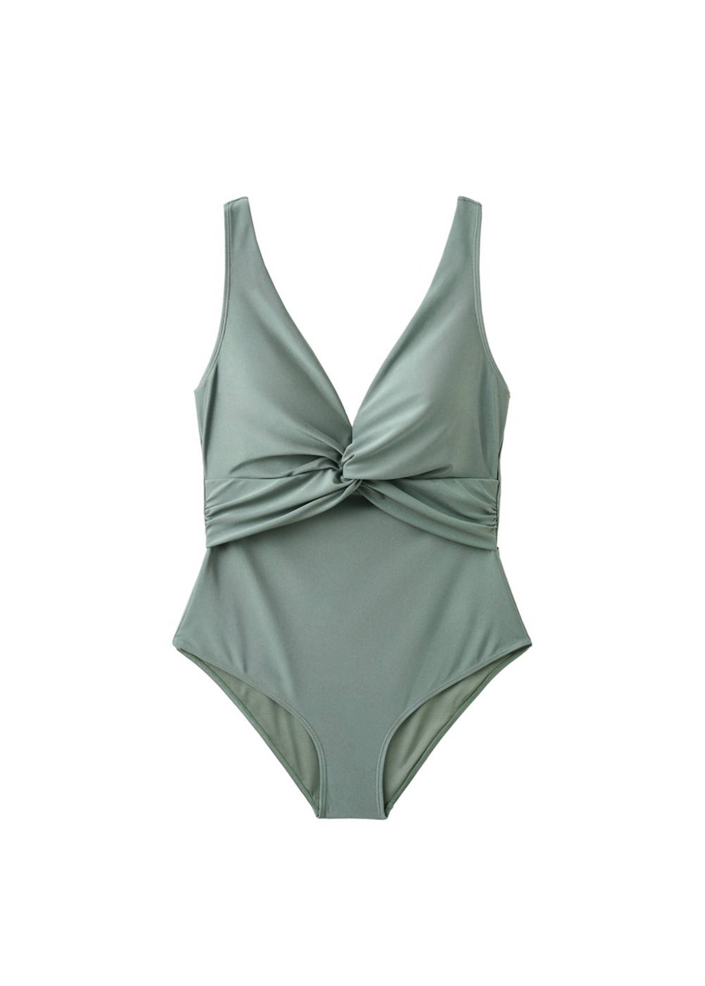 MANGO Swimsuit in Green: front