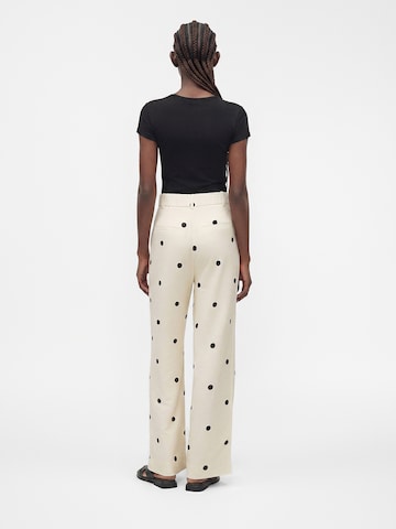 Abercrombie & Fitch Wide leg Bandplooibroek 'SLOANE' in Beige