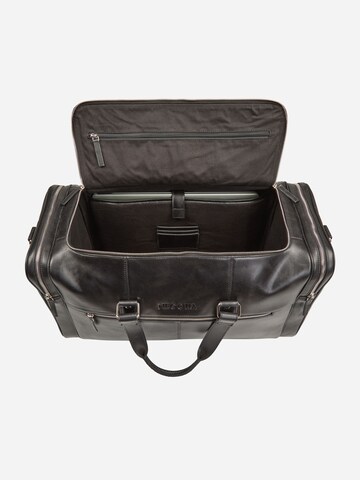 NEGOTIA Leather Weekender 'Alpha' in Black