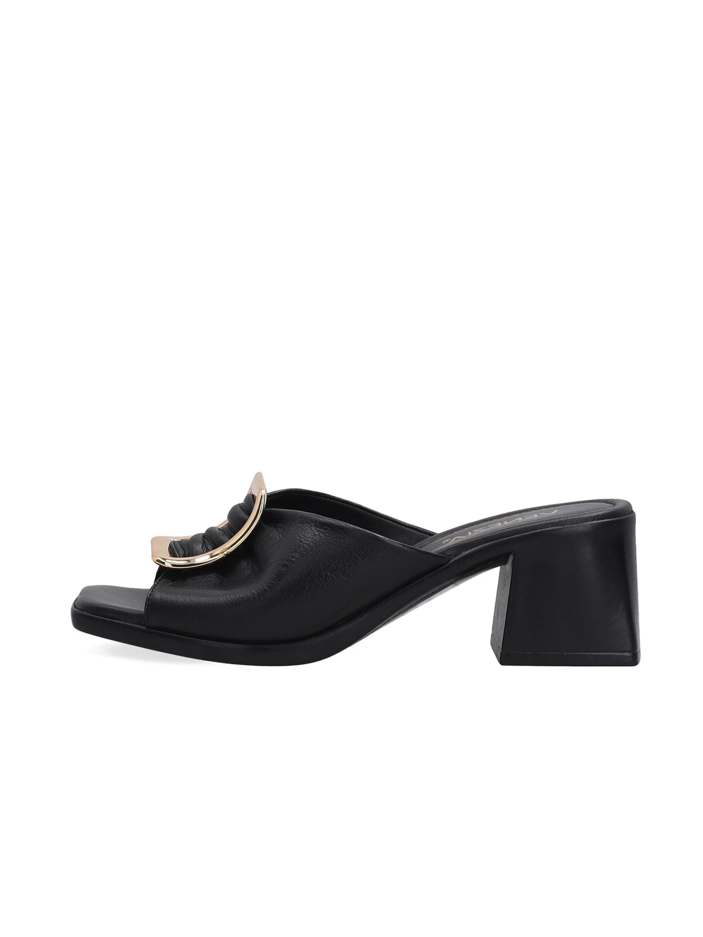 VENEZIA Pantolette 'Venezia'‌‌‌‌‌ in Schwarz: Vorderseite