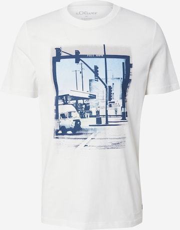 T-Shirt s.Oliver en blanc : devant