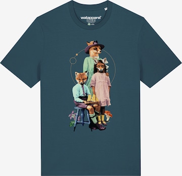 Watapparel Shirt 'Fancy Fox' in Blue: front