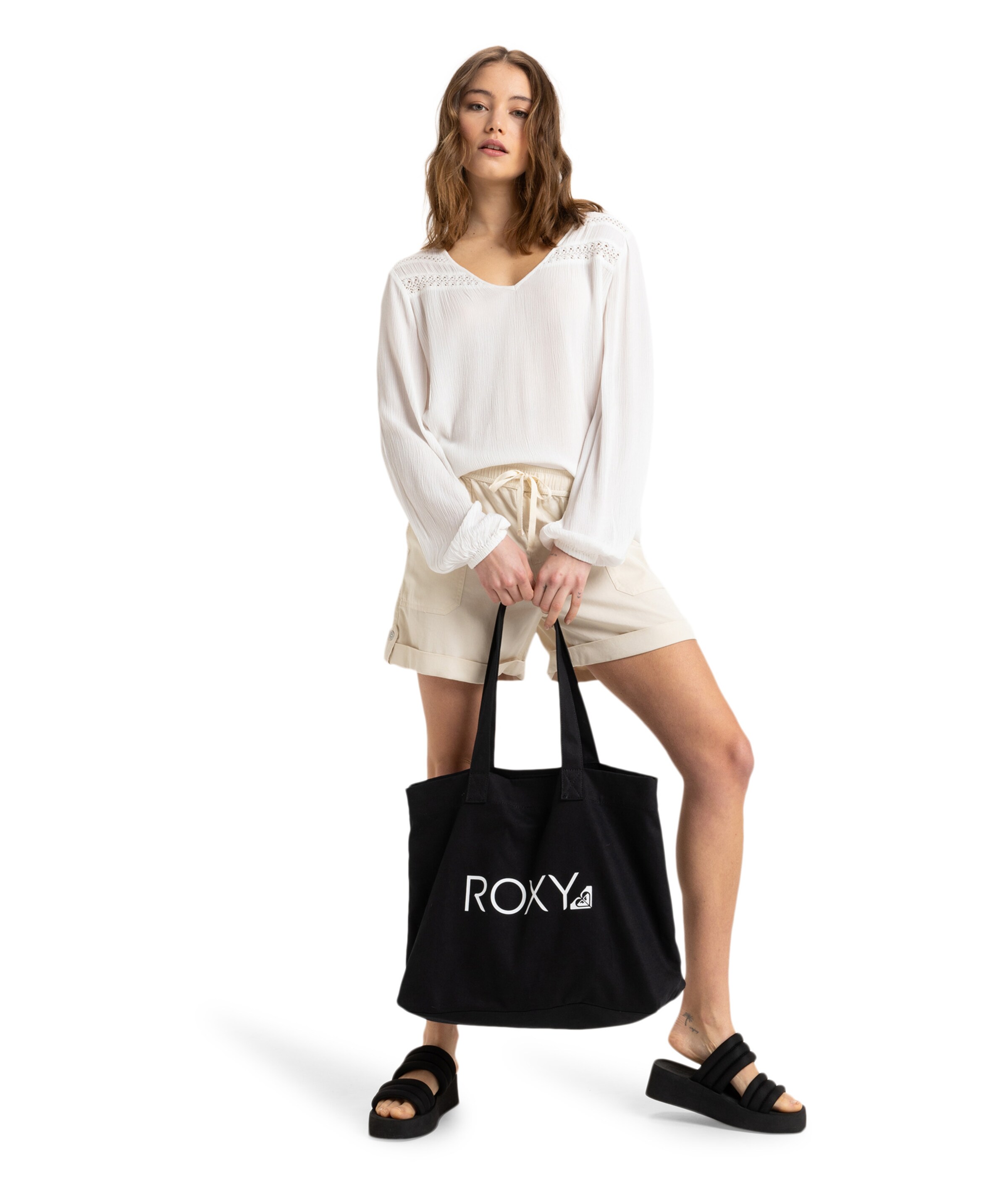 ROXY Shopper 'Go For It' in Zwart