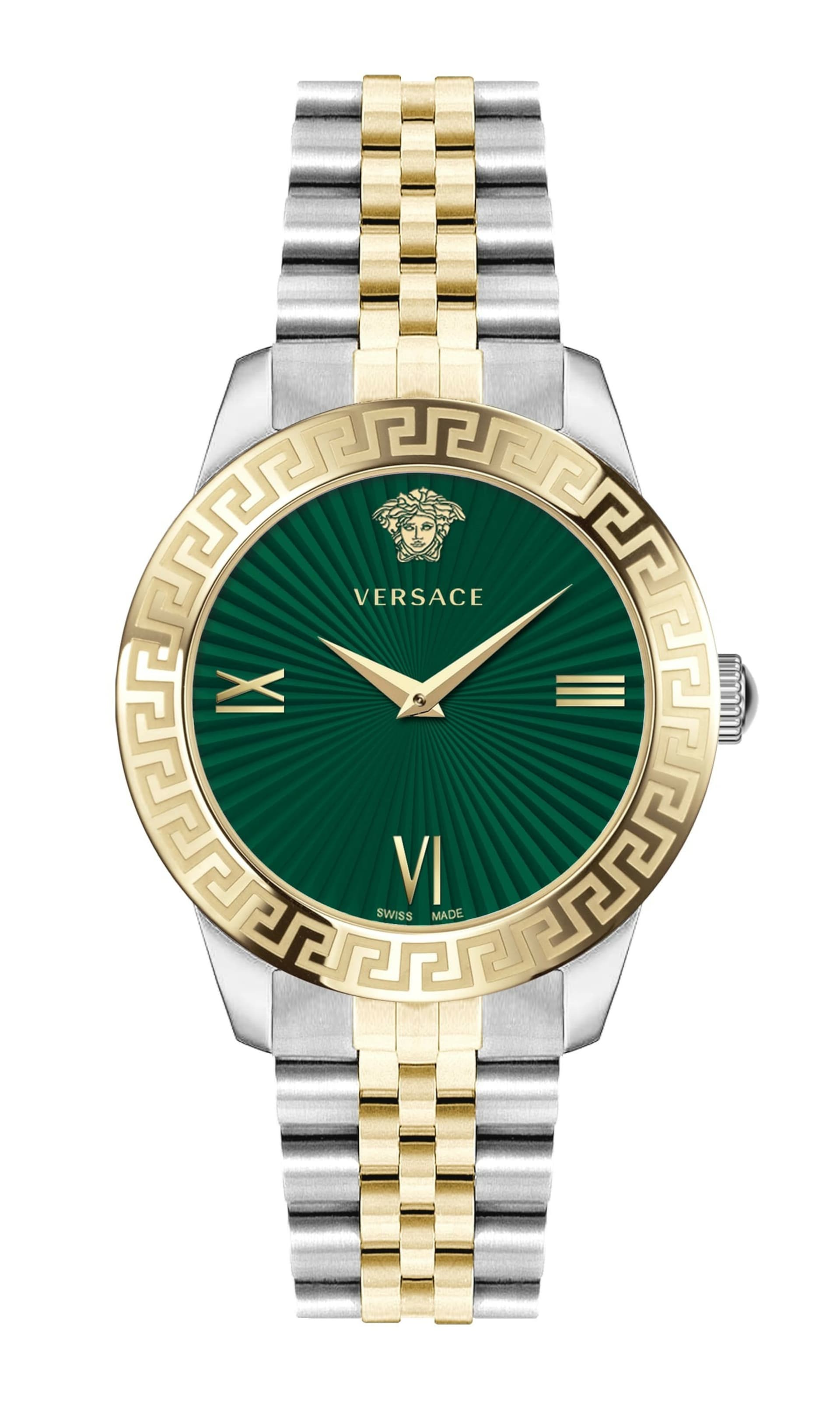 VERSACE Analoog horloge in de kleur Geel / Groen / Zilver, Productweergave