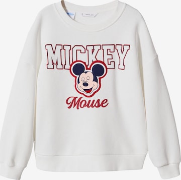 Sweat-shirt 'Varsity' MANGO KIDS en blanc : devant