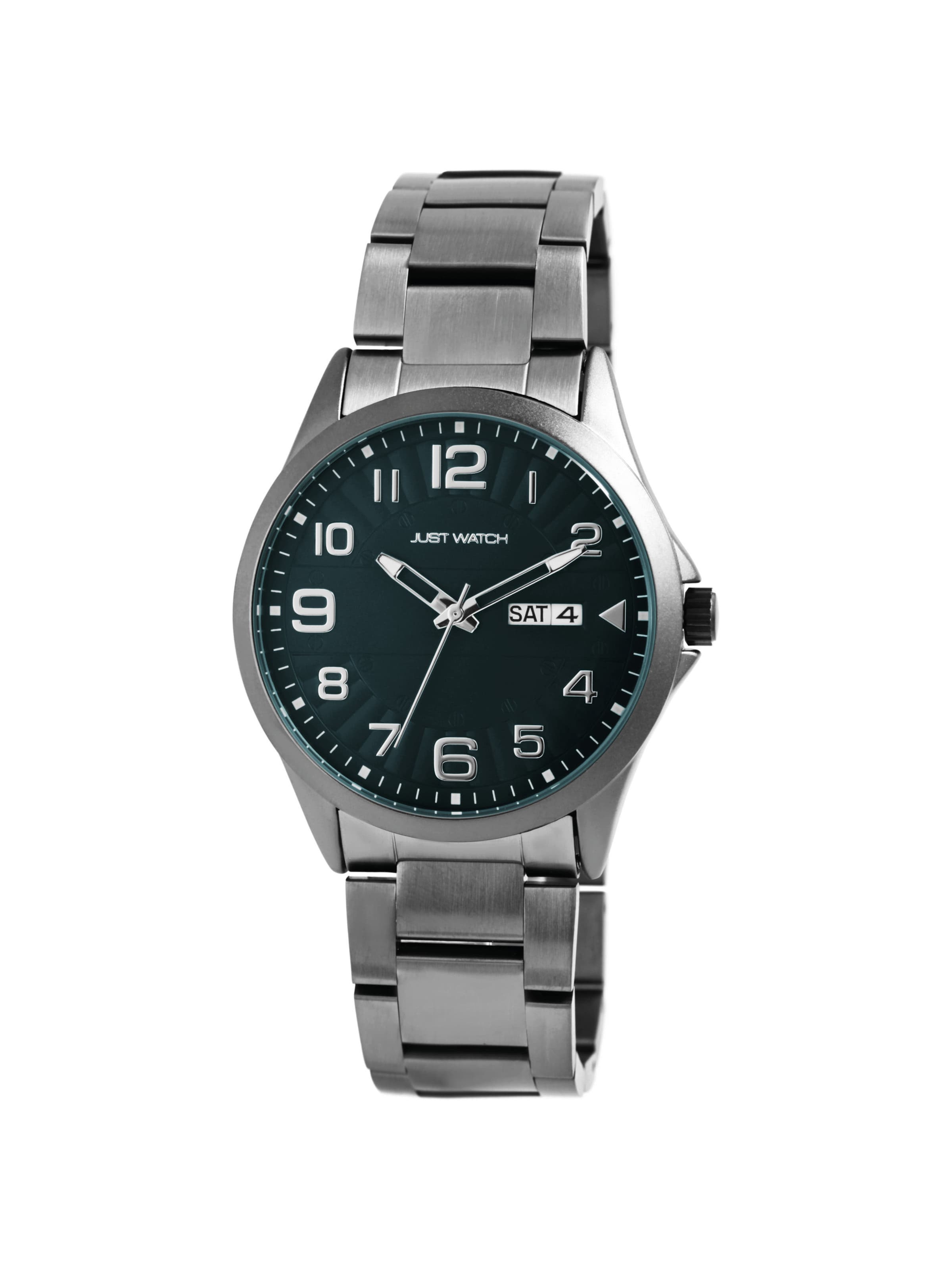 Just Watch Analog Watch 'Freddie, Datumsanzeige' in Grey