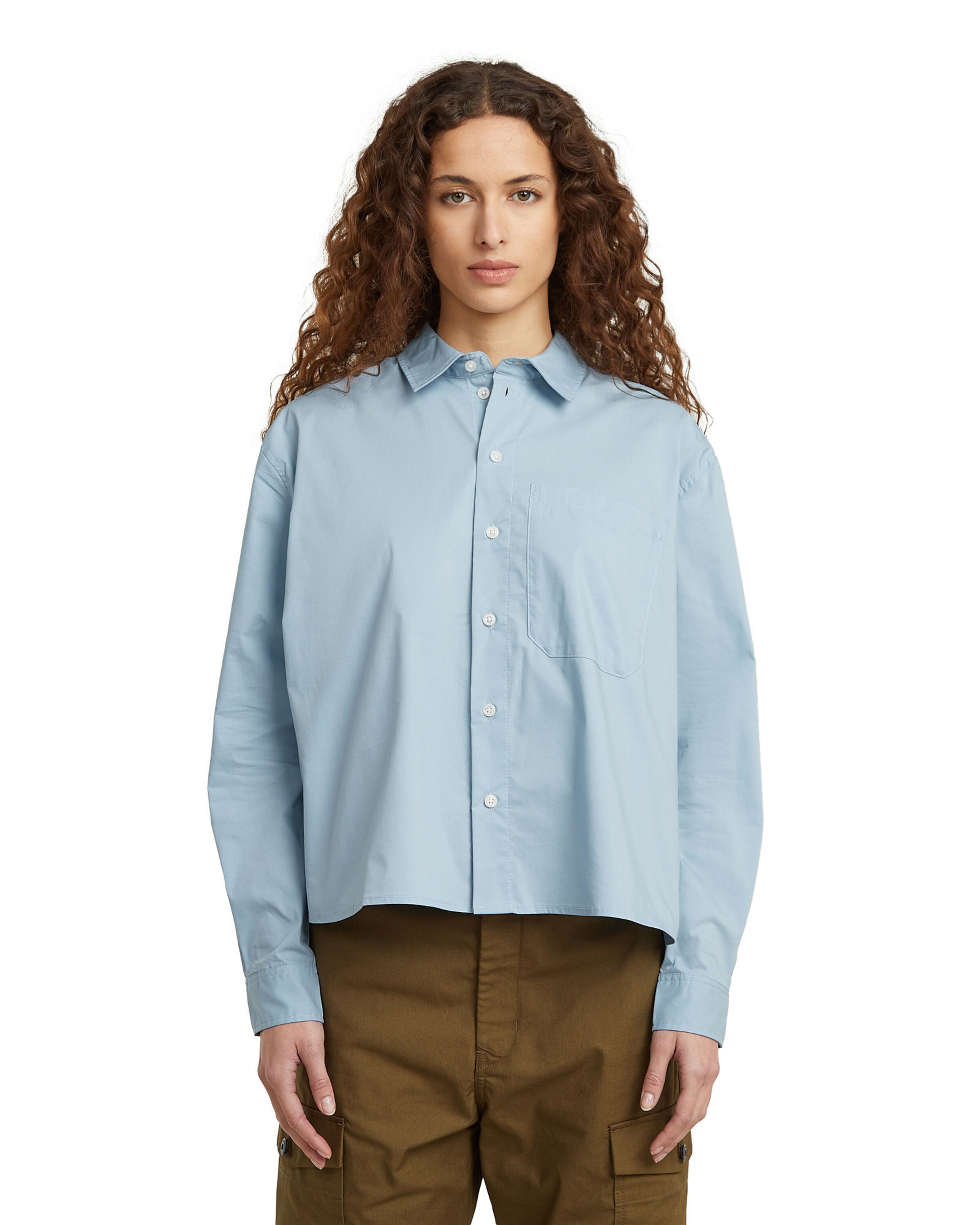 G-STAR Bluse in Blau: Vorderseite