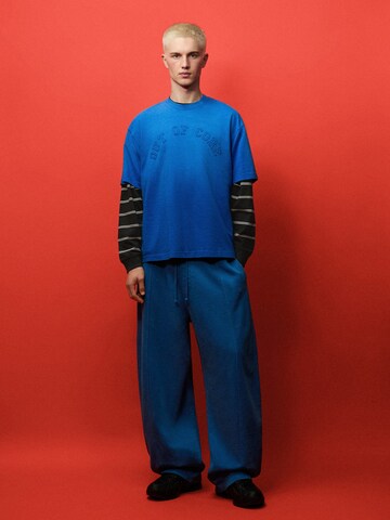 Baggy Pantalon Bershka en bleu