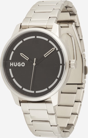 HUGO Analoginen kello '#STAMP' värissä hopea: etupuoli
